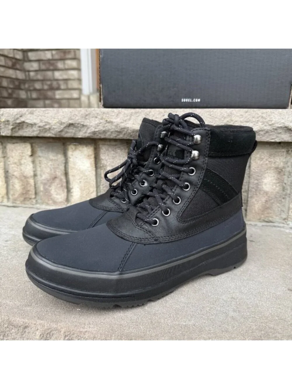 SOREL ANEKENY II HIKER WATERPROOF 9.5 Men's Outdoor Boot Black Gorpcore New